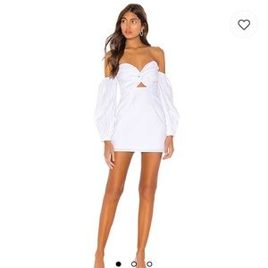 White off shoulder mini dress Superdown